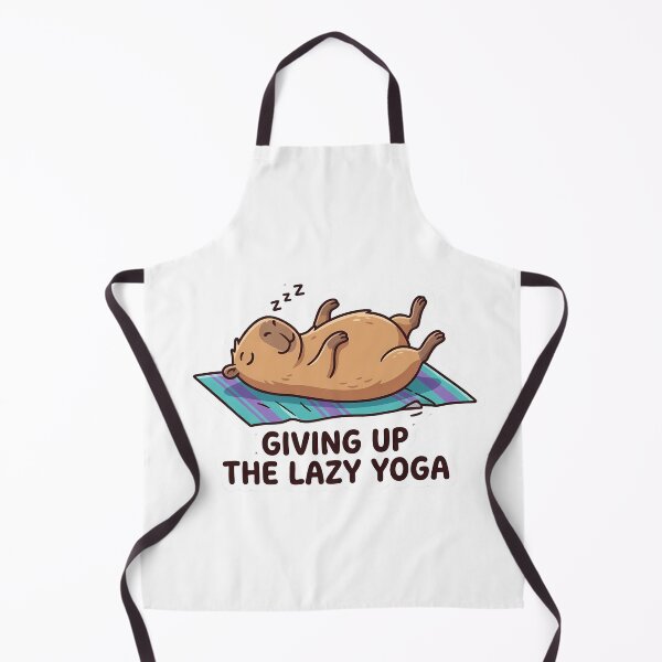 Item preview, Zen Capybara - Giving Up The Lazy Yoga designed and sold by TheLazyVibe.