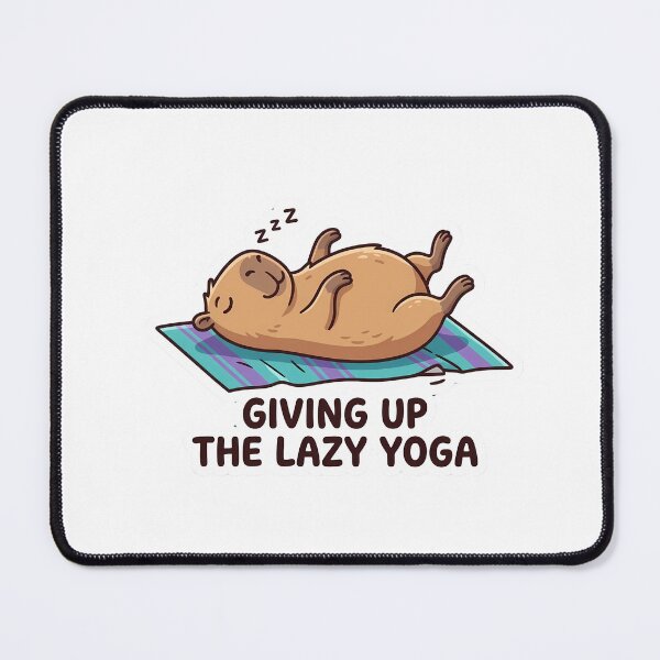 Item preview, Zen Capybara - Giving Up The Lazy Yoga designed and sold by TheLazyVibe.
