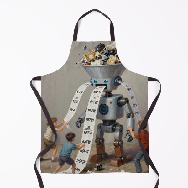 Item preview, Surreal Robot Printing NSFW – Satirical Tech Art designed and sold by ShaDeS-AI-Art.