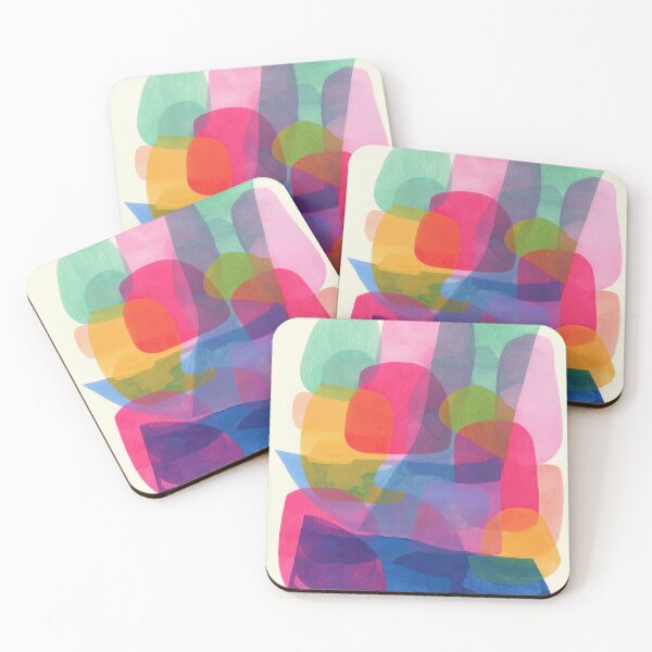 Item preview, Colorful Abstract Shapes Soft Overlap Composition designed and sold by trajeado14.