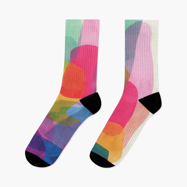 Item preview, Colorful Abstract Shapes Soft Overlap Composition designed and sold by trajeado14.