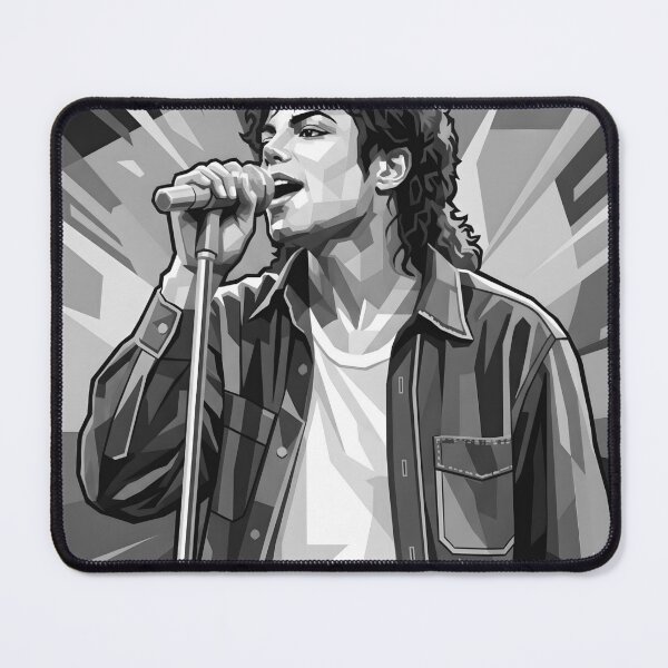 Aperçu de l'œuvre Michael Jackson en niveaux de gris créée et vendue par Japanese art.