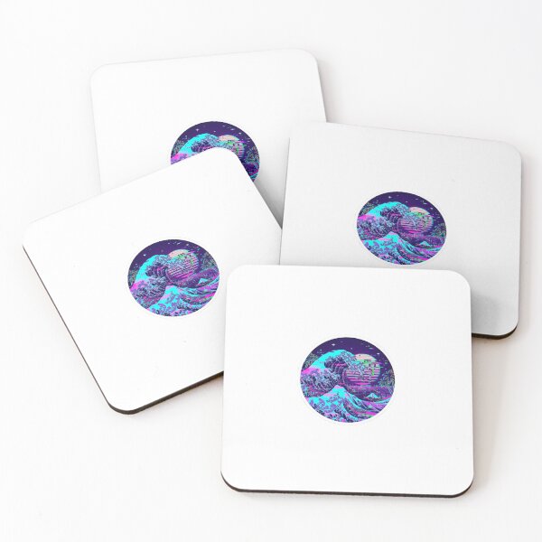 Item preview, Neon Vaporwave Wave Aesthetic Design designed and sold by Venti waves.