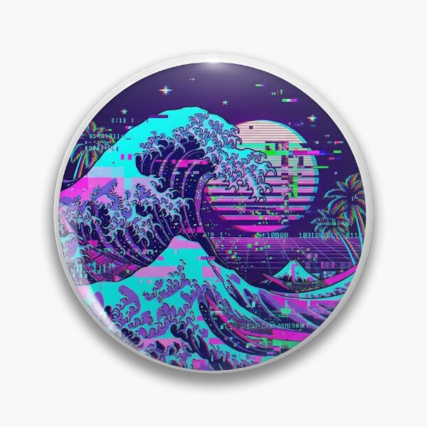 Item preview, Neon Vaporwave Wave Aesthetic Design designed and sold by Venti waves.