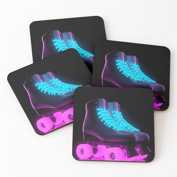 Item preview, Neon Roller Skates Retro Pair Glow designed and sold by powersunlight.