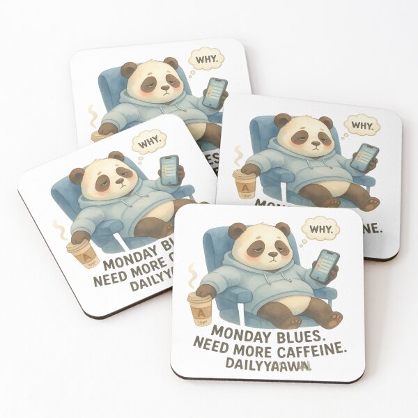 Item preview, [Watercolor Painting] Blues Panda - Need More Caffeine designed and sold by TheLazyVibe.