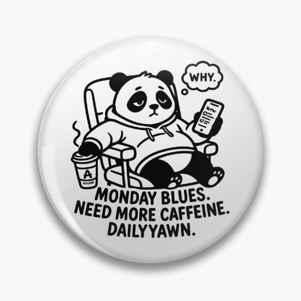 Item preview, [Sketch Art] Monday Blues Panda - Need More Caffeine designed and sold by TheLazyVibe.