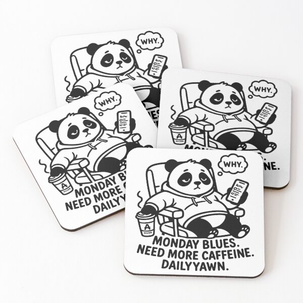 Item preview, [Sketch Art] Monday Blues Panda - Need More Caffeine designed and sold by TheLazyVibe.