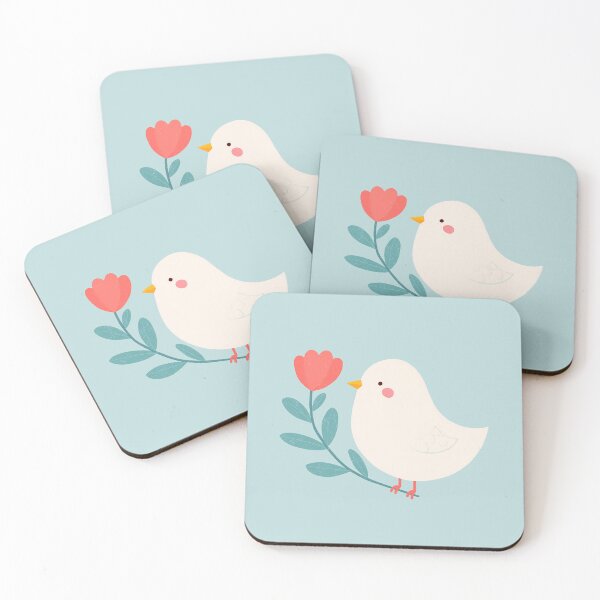 Item preview, Cute Birdie with Flower – Adorable Floral Bird Illustration designed and sold by BobaBunny76.