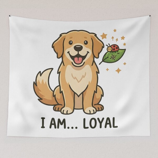 Item preview, Loyal Dog I Am Loyal Kids T-Shirt – Cute Cartoon Puppy designed and sold by DIRTYSKETCHH.