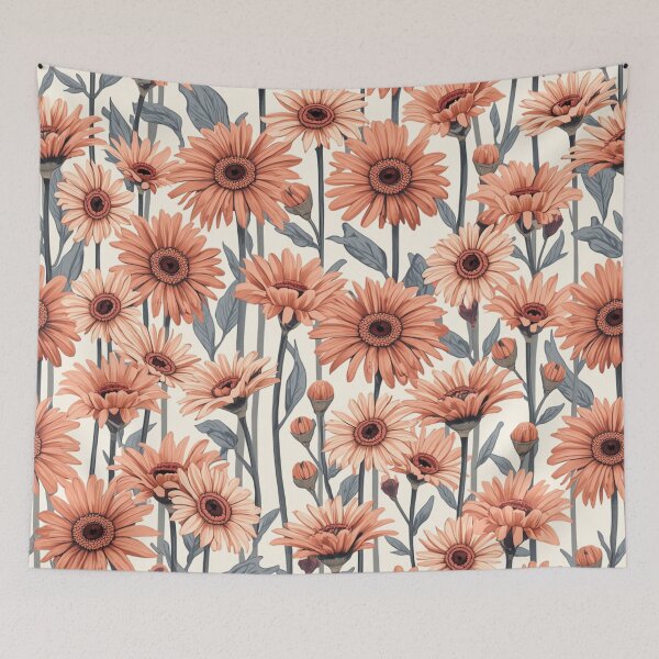 Item preview, Pink Peach Orange Gerber Daisy Flower Design designed and sold by burbankdesigns.