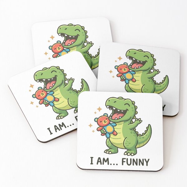 Item preview, Funny Dinosaur I Am Funny Kids T-Shirt – Cute Cartoon Dino designed and sold by DIRTYSKETCHH.