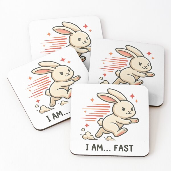 Item preview, Fast Bunny I Am Fast Kids T-Shirt – Cute Cartoon Rabbit designed and sold by DIRTYSKETCHH.