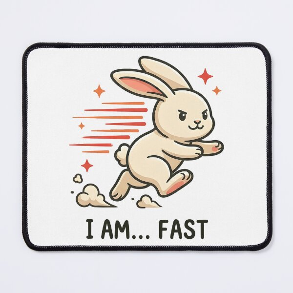 Item preview, Fast Bunny I Am Fast Kids T-Shirt – Cute Cartoon Rabbit designed and sold by DIRTYSKETCHH.