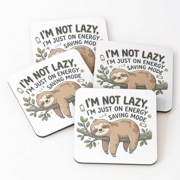 Item preview, Energy Saving Mode Sloth - Cute Lazy Animal Illustration designed and sold by TheLazyVibe.