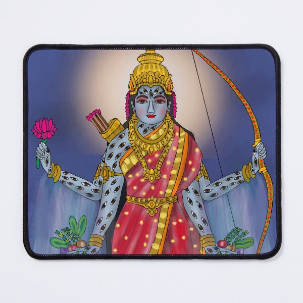 Item preview, Goddess Shakambhari Divine Design – Hindu Nourishing Goddess Art designed and sold by Harshit_Digital_Arts.