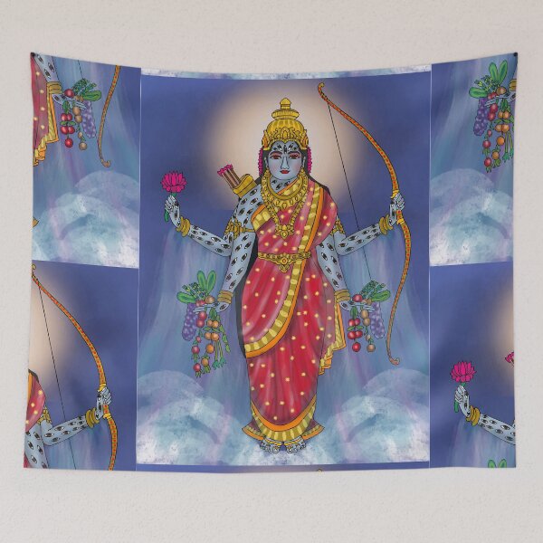 Item preview, Goddess Shakambhari Divine Design – Hindu Nourishing Goddess Art designed and sold by Harshit_Digital_Arts.