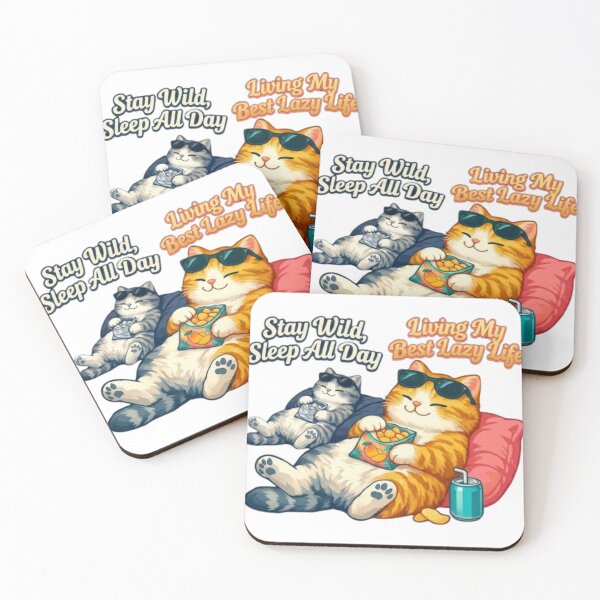 Item preview, Lazy Cat Life - Stay Wild Sleep All Day Cute Cat Design designed and sold by TheLazyVibe.