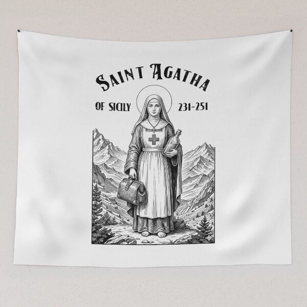 Item preview, Nurse Patron Saint Agatha Vintage Nursing School Nurses designed and sold by GrandeDuc.