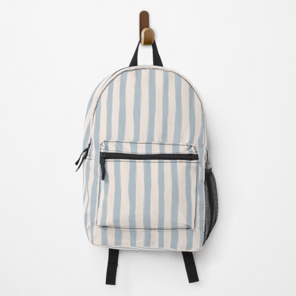 Item preview, Soft blue vertical watercolor stripes on white background designed and sold by PrettywithColor.