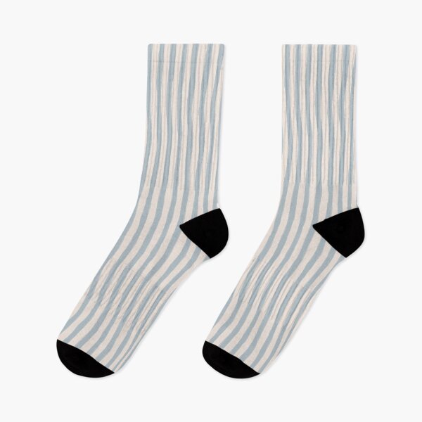 Item preview, Soft blue vertical watercolor stripes on white background designed and sold by PrettywithColor.