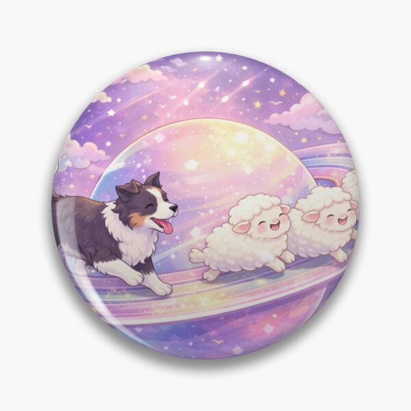Item preview, Border Collie Herding Sheep in Space designed and sold by TiredMamaArt.