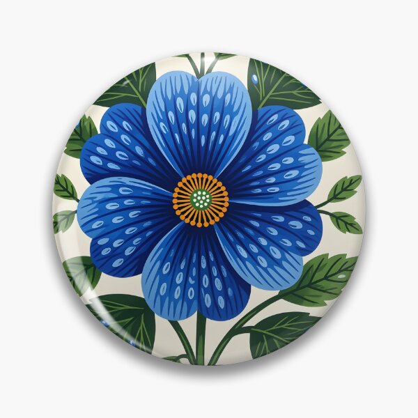 Item preview, Dark blue indigo flower in water droplets, backdrop of cream color background. designed and sold by Ponted.