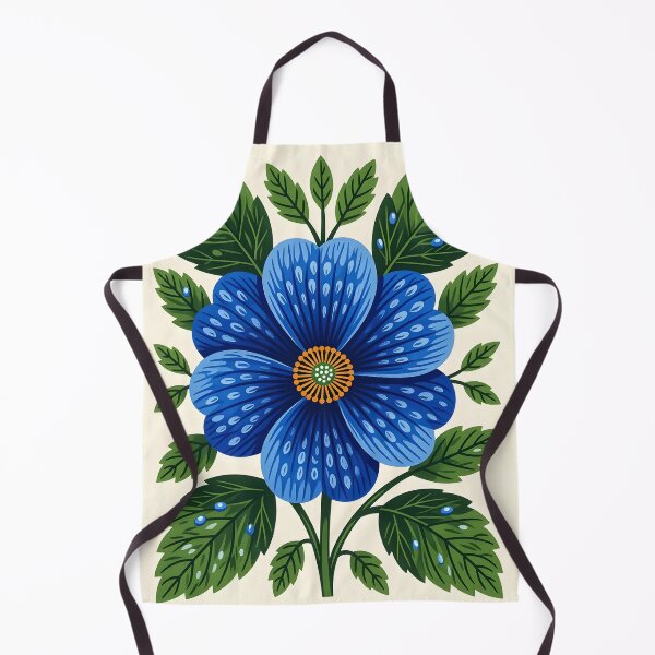 Item preview, Dark blue indigo flower in water droplets, backdrop of cream color background. designed and sold by Ponted.