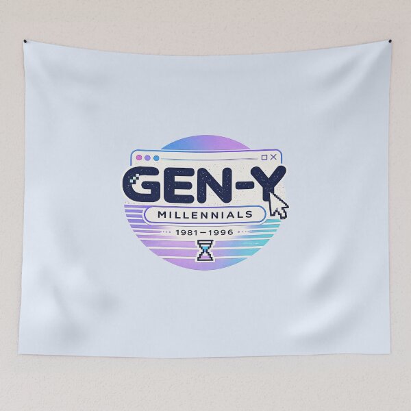Item preview, Gen-Y Millennials Retro Digital: 1981-1996 Pixel UI Aesthetic Design designed and sold by Bratak.