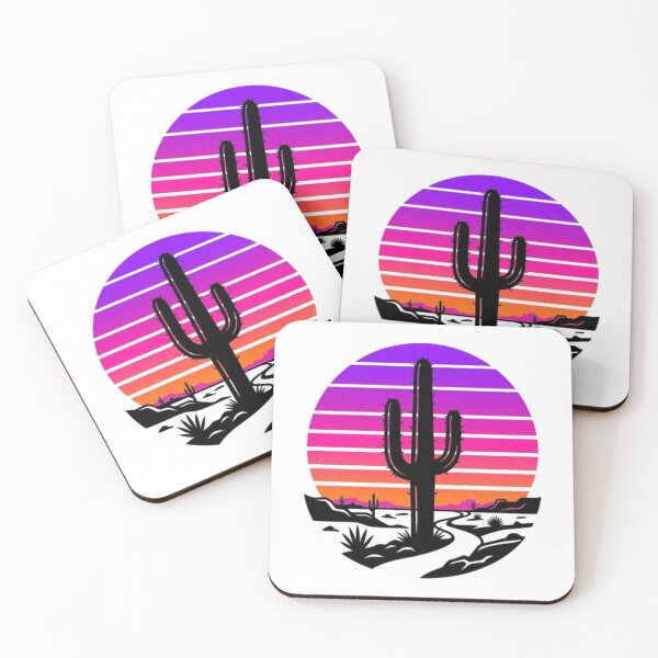 Item preview, Retro Synthwave Cactus Desert Sunset Art Print designed and sold by Sky-bully.