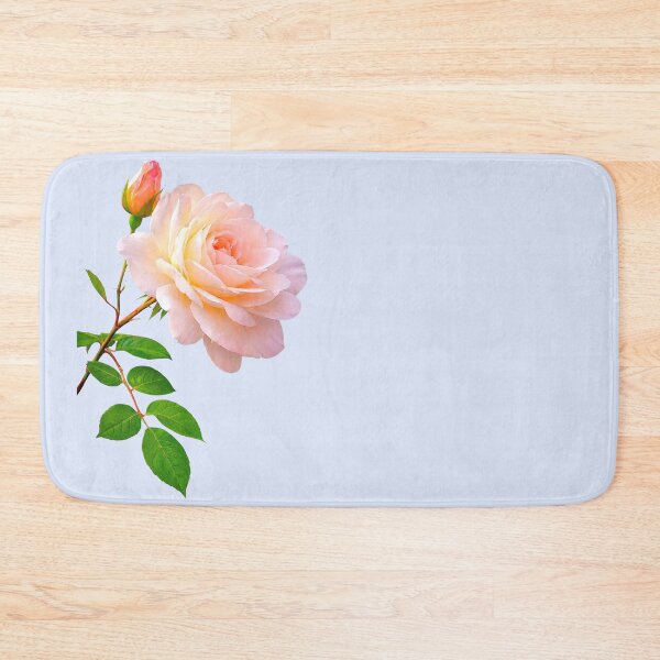 Item preview, Luxury Delicate Pink Rose wth a Bud Close-up on Grey Shapes Mania designed and sold by Shapes-Mania.