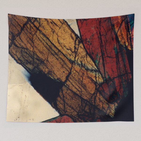 Item preview, Geological thin section mineral art photograph of epidote blades designed and sold by MineralPhotos.