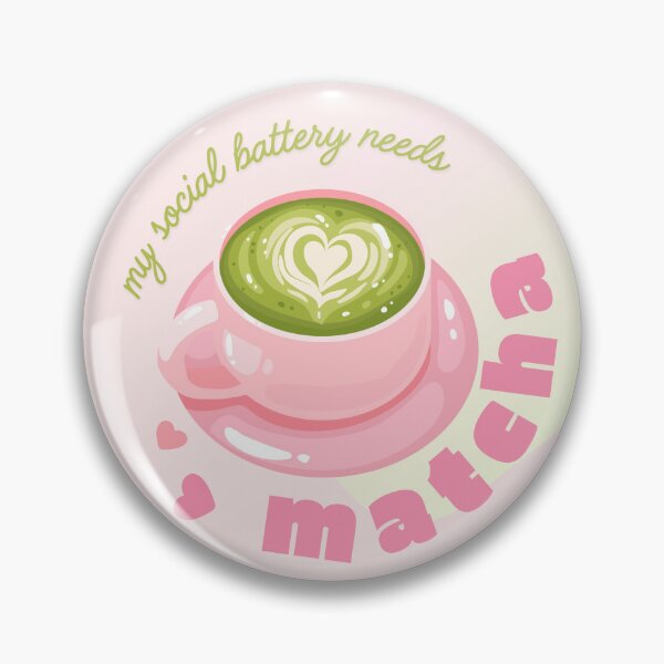 Item preview, My Social Battery Needs Matcha - Funny Introvert Kawaii Tea designed and sold by Tattyarts.