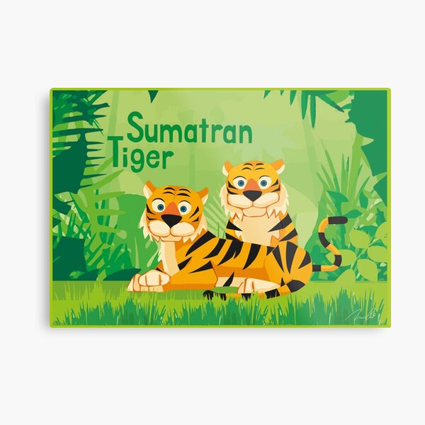 Sumatran Tiger art Metal Print