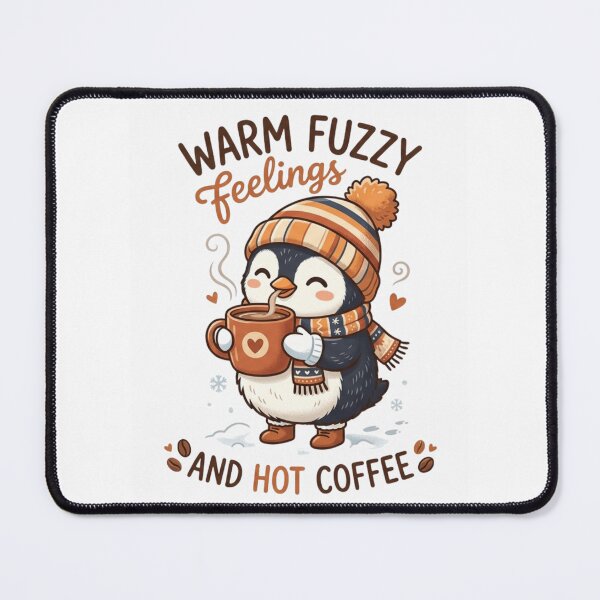 Item preview, Warm Fuzzy Feelings & Hot Coffee – Adorable Penguin Winter designed and sold by Denskie.