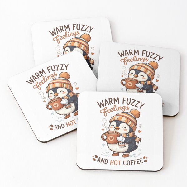 Item preview, Warm Fuzzy Feelings & Hot Coffee – Adorable Penguin Winter designed and sold by Denskie.