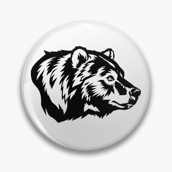 Item preview, Bear Head Minimalist Design – Strong Wildlife Animal Art designed and sold by JulijaArt.