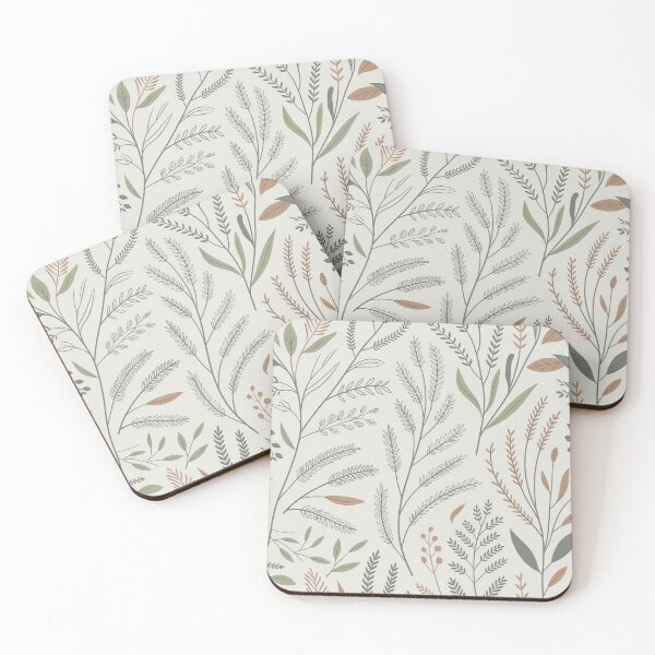 Item preview, Minimal Scandinavian Botanical Pattern – Nordic Grass Line Art Seamless Design designed and sold by Tamas Das.