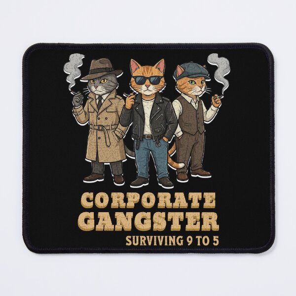 Item preview, Corporate Gangster Cat Shirt – Surviving 9 to 5 Funny Office Humor T-Shirt Vintage Mafia Cats Design designed and sold by Negisandeep studio.