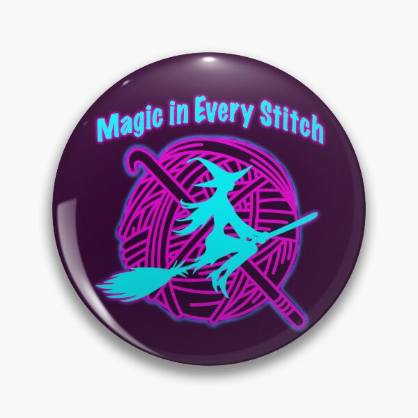 Item preview, Magic in Every Stitch – Crochet Witch Neon Yarn Aesthetic Knitting Gift Idea designed and sold by ArtyWares.