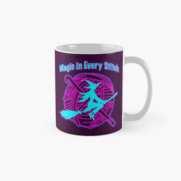 Item preview, Magic in Every Stitch – Crochet Witch Neon Yarn Aesthetic Knitting Gift Idea designed and sold by ArtyWares.