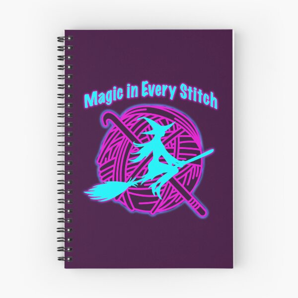 Item preview, Magic in Every Stitch – Crochet Witch Neon Yarn Aesthetic Knitting Gift Idea designed and sold by ArtyWares.