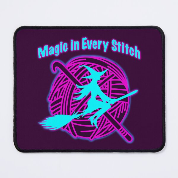 Item preview, Magic in Every Stitch – Crochet Witch Neon Yarn Aesthetic Knitting Gift Idea designed and sold by ArtyWares.
