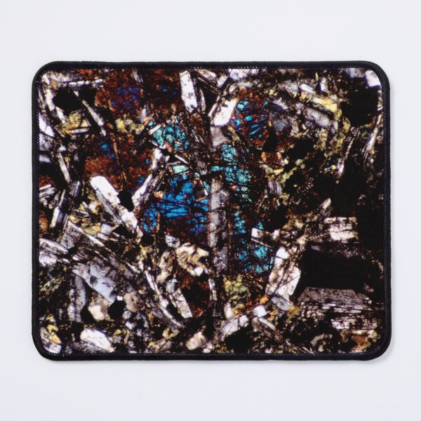 Item preview, Thin section geological image of Pyroxene and Feldspar designed and sold by MineralPhotos.