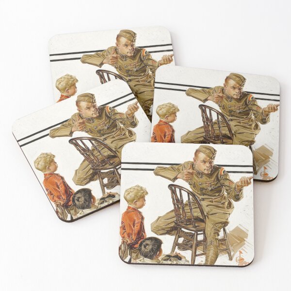 Item preview, War Storytelling, Veteran Soldier | JC LEYENDECKER Classic American Painting designed and sold by Based History.