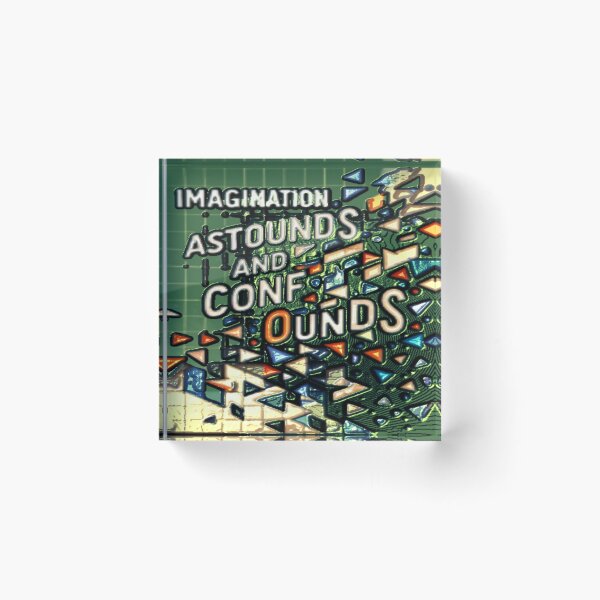 Item preview, imagination astounds ab tinfoil colorful typographic abstract design designed and sold by SmashingDeals.