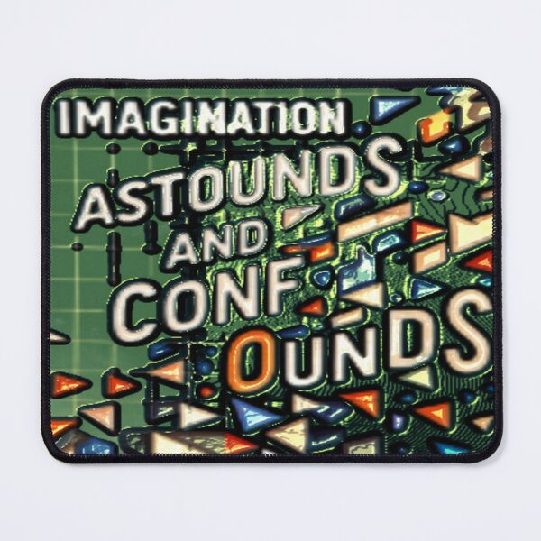 Item preview, imagination astounds ab tinfoil colorful typographic abstract design designed and sold by SmashingDeals.