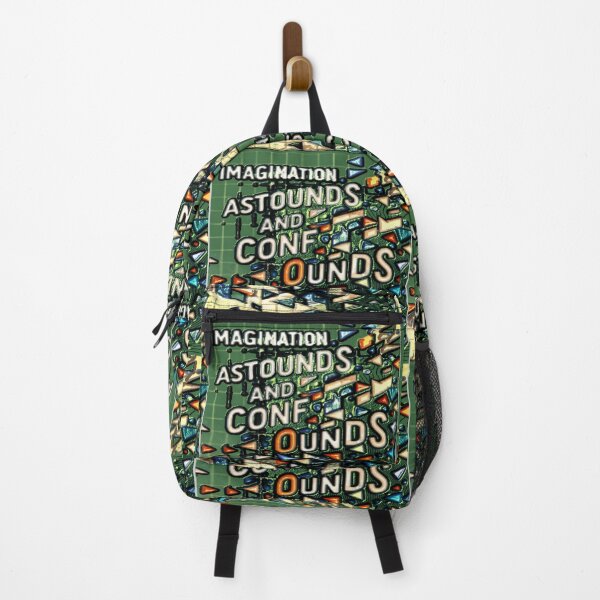 Item preview, imagination astounds ab tinfoil colorful typographic abstract design designed and sold by SmashingDeals.