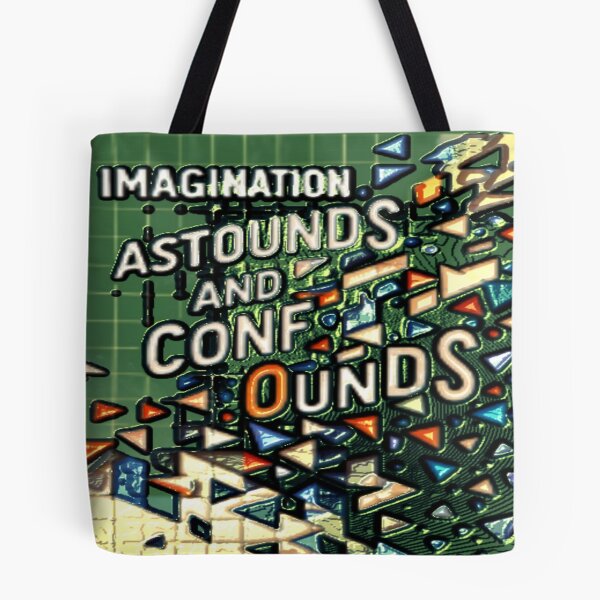 Item preview, imagination astounds ab tinfoil colorful typographic abstract design designed and sold by SmashingDeals.