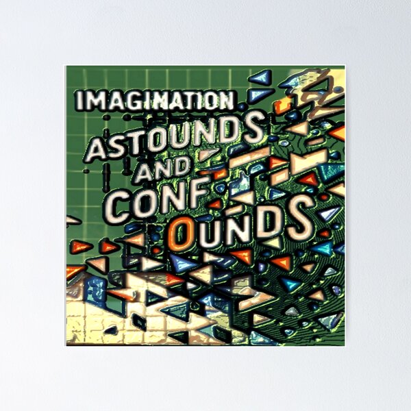 Item preview, imagination astounds ab tinfoil colorful typographic abstract design designed and sold by SmashingDeals.